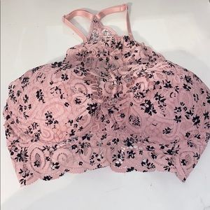 NWOT PINK Halter Neck Bralette NEVER WORN